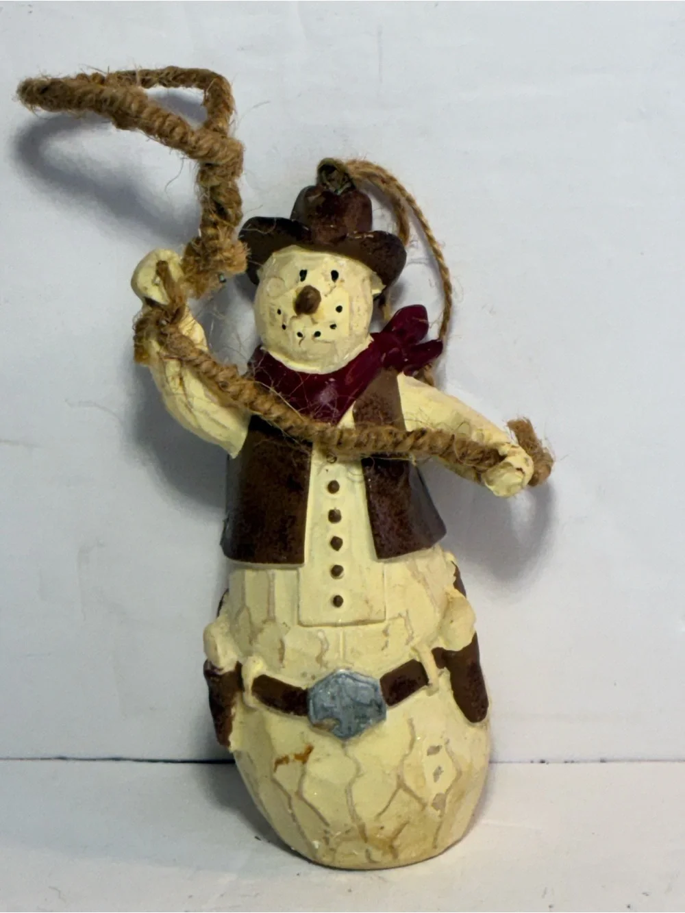 Flurryville Collection Wrangler Randy Snowman Ornament by LivingQuarters – NIB